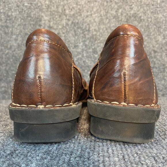 Clarks Brown Mary Jane Slip On Comfort Flats Shoes Comfort Elastic Womens 10 - Picture 4 of 7